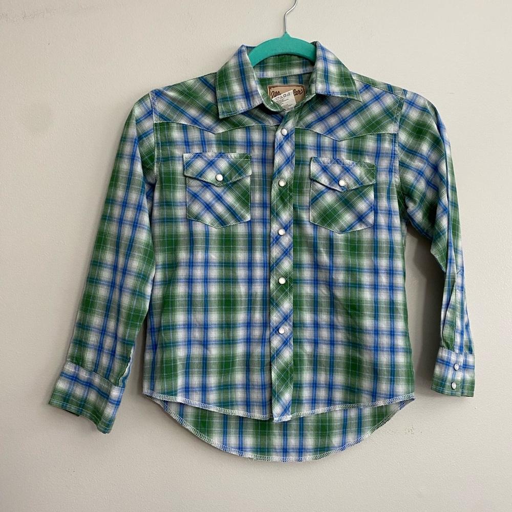 Boys Wrangler Western Pearl Snap Shirt - M‎